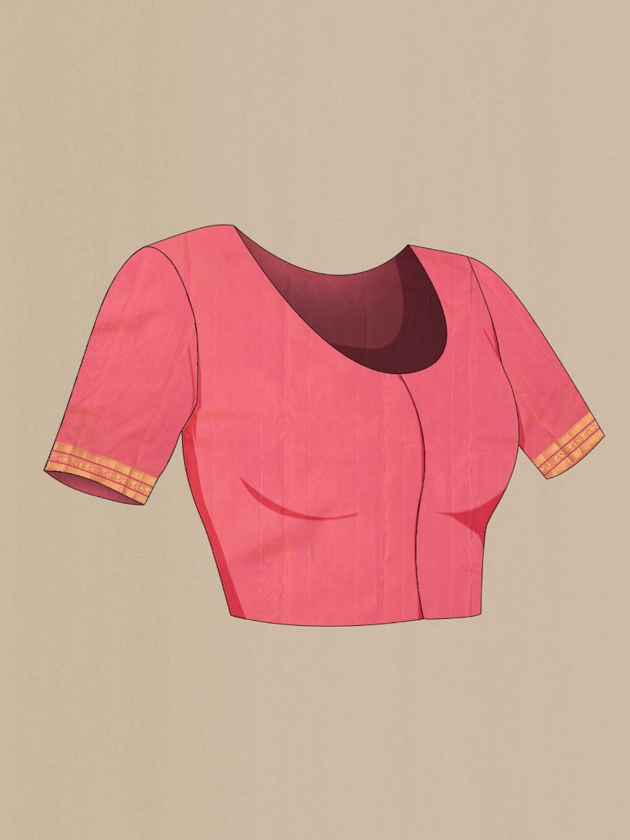 Thamarai-Orange with Pink Dual Tone Kanchipuram Silk Saree