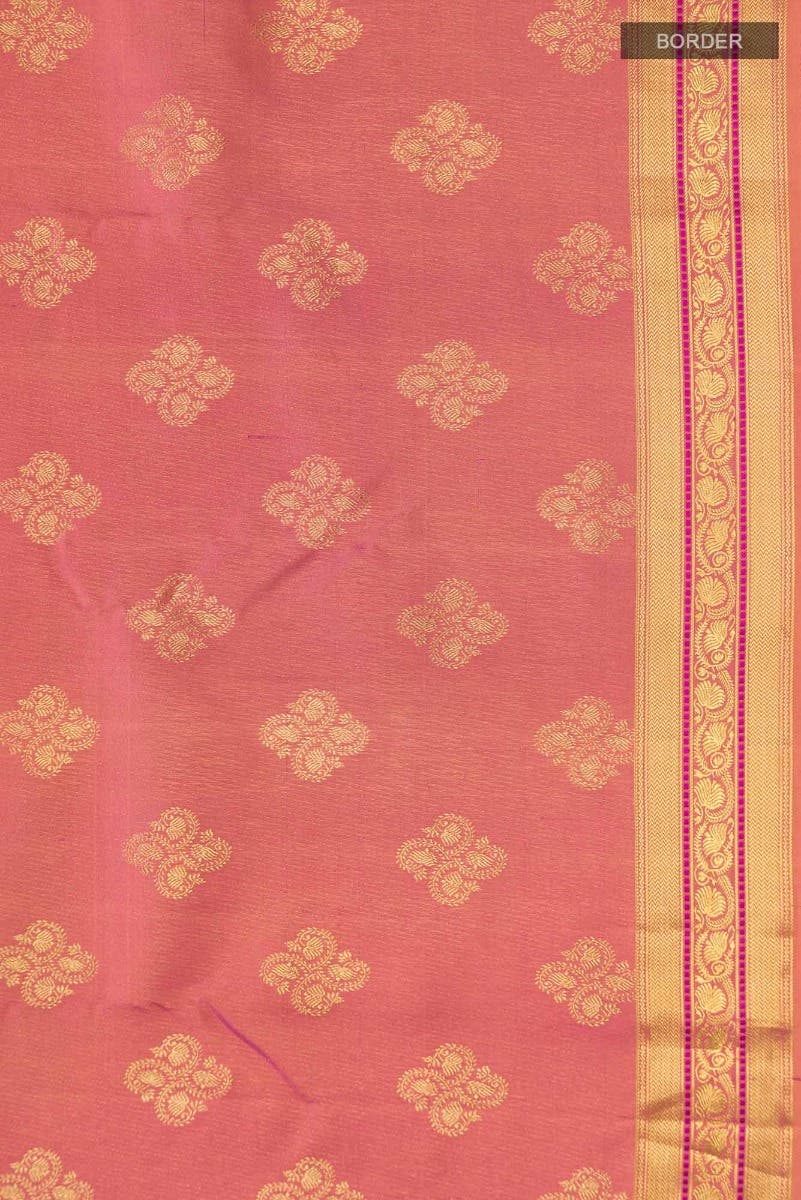 Thamarai-Orange with Pink Dual Tone Kanchipuram Silk Saree