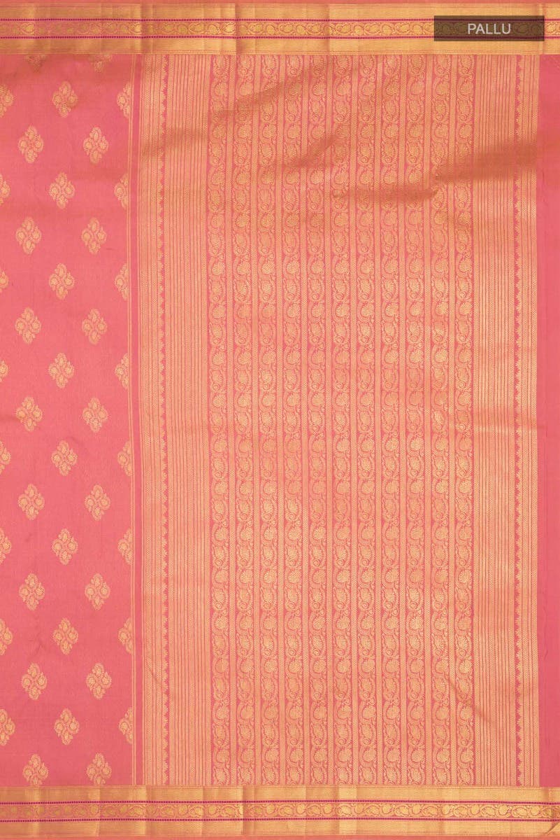 Thamarai-Orange with Pink Dual Tone Kanchipuram Silk Saree