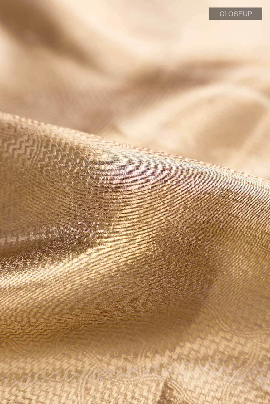 Gold with Copper Dual Tone Banarasi Brocade Tissue Silk Saree