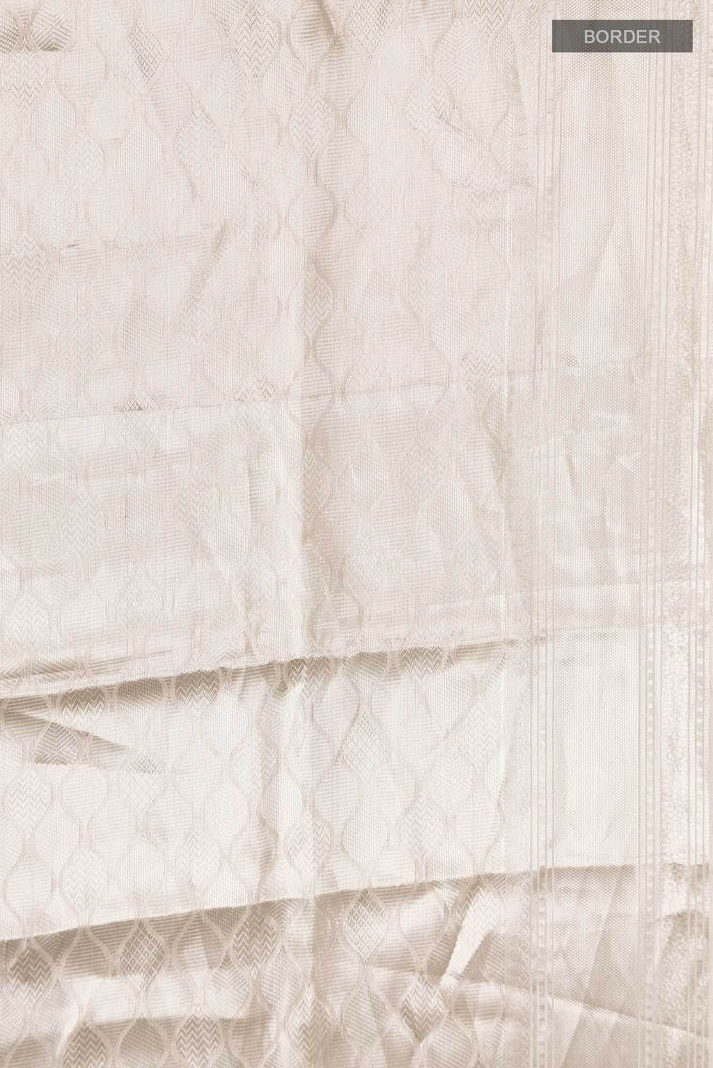 Cream with Gold Dual Tone Banarasi Brocade Tissue Silk Saree