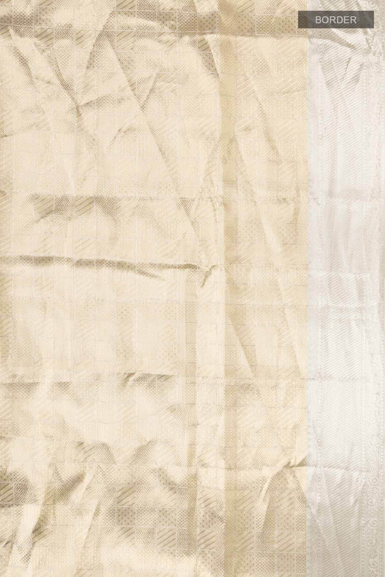 Gold Banarasi Brocade Tissue Silk Saree