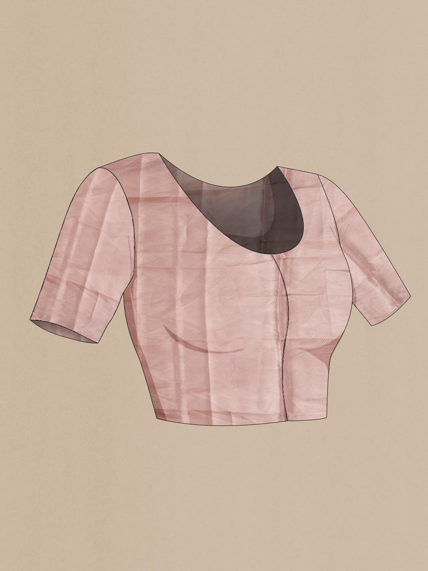 Pink Dual Tone Banarasi Crushed Tissue Silk Saree