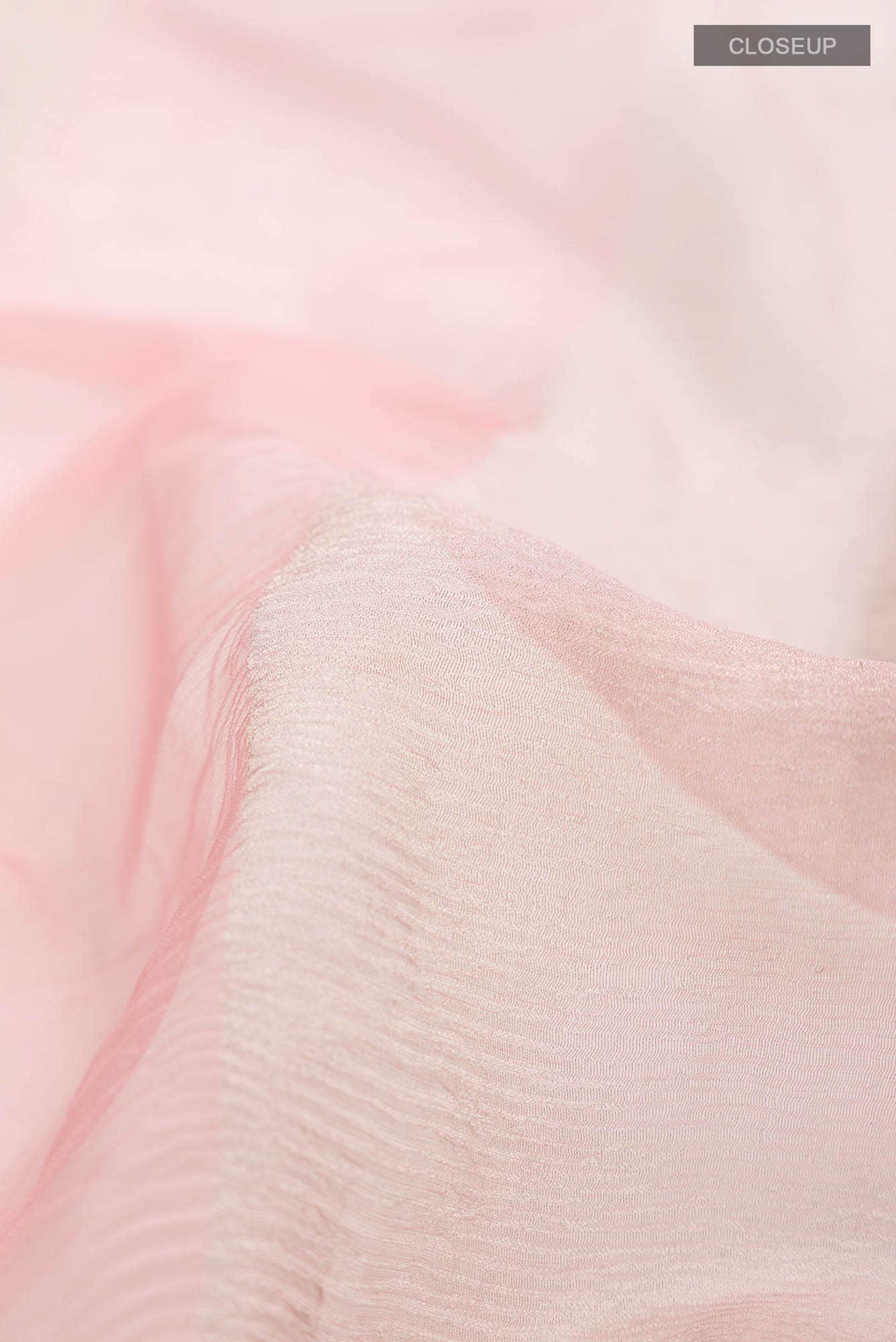 Pink Dual Tone Banarasi Crushed Tissue Silk Saree