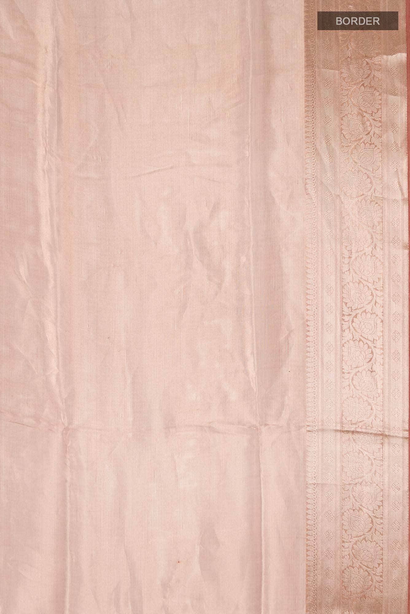 Copper with Gold Dual Tone Banarasi Tissue Silk Saree