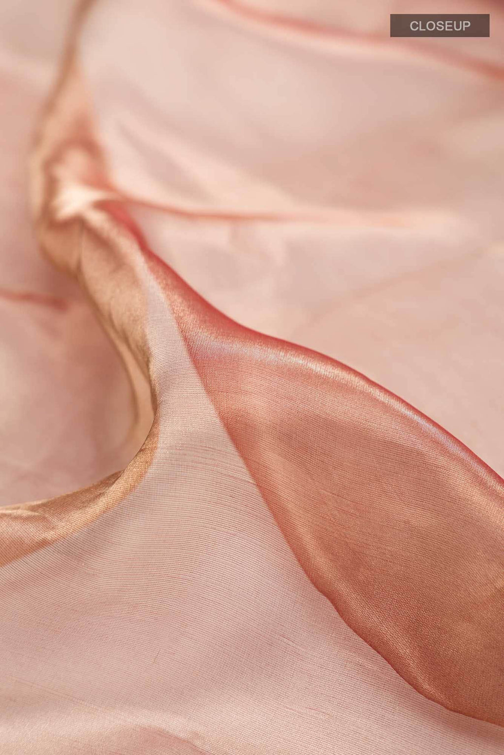 Copper with Gold Dual Tone Banarasi Tissue Silk Saree
