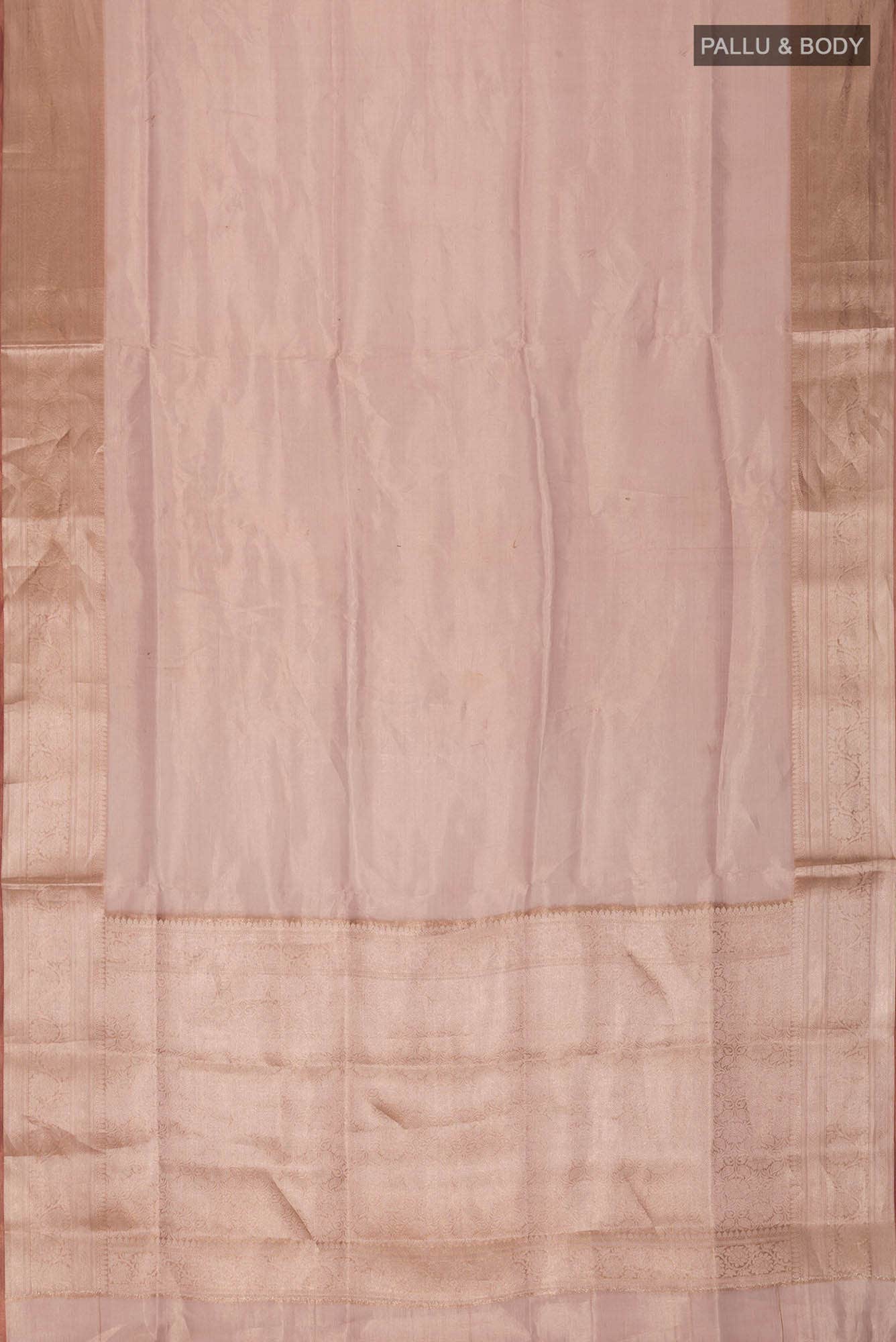 Copper with Gold Dual Tone Banarasi Tissue Silk Saree