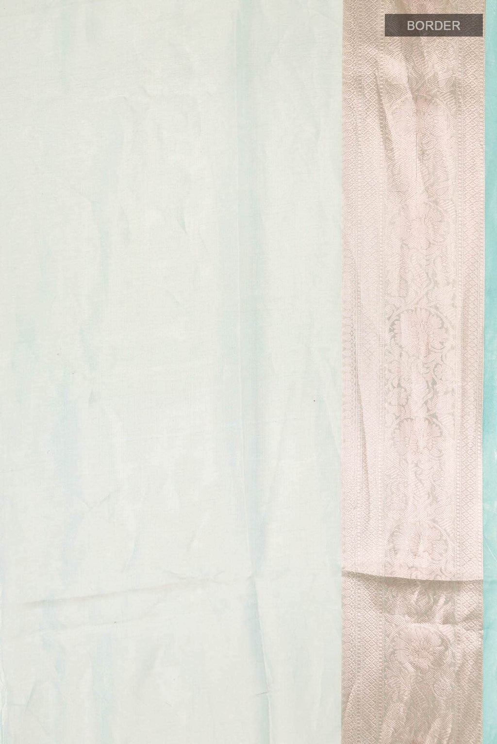 Aqua with Gold Dual Tone Banarasi Tissue Silk Saree