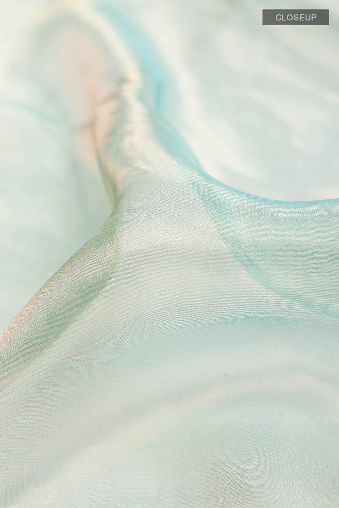 Aqua with Gold Dual Tone Banarasi Tissue Silk Saree