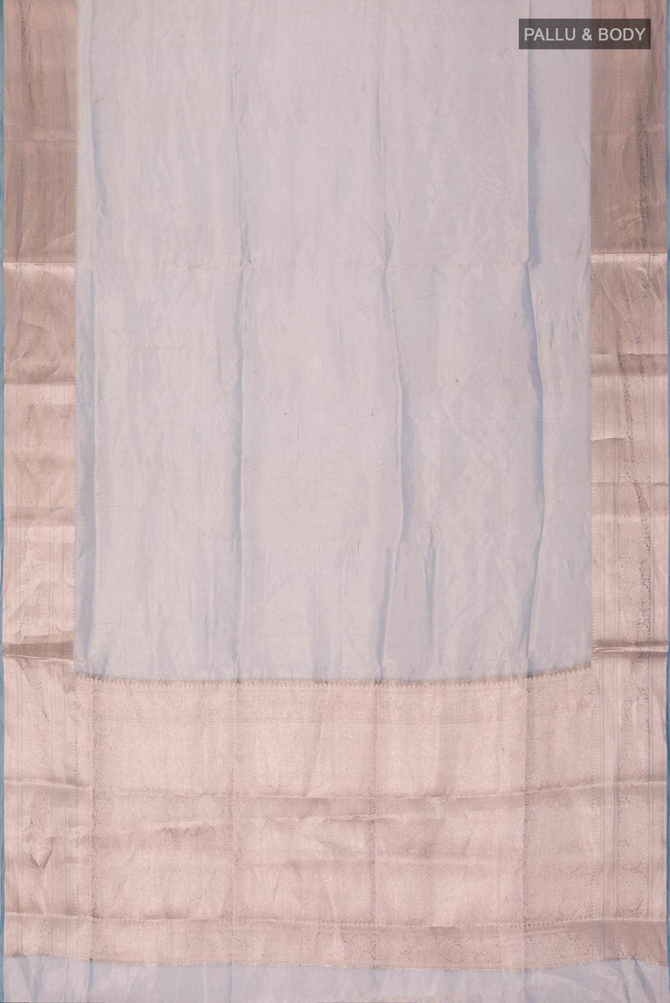 Blue with Gold Dual Tone Banarasi Tissue Silk Saree