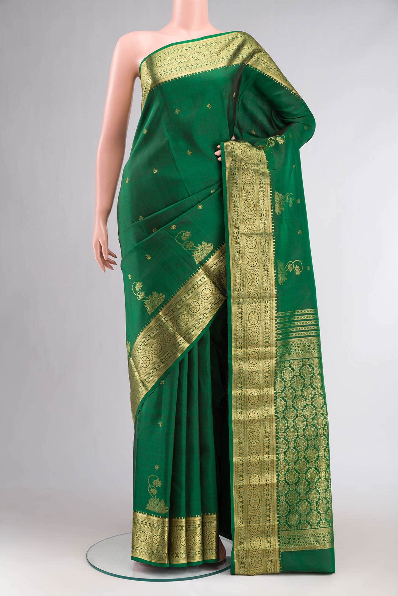 Tarangini-Green Kanchipuram Silk Saree