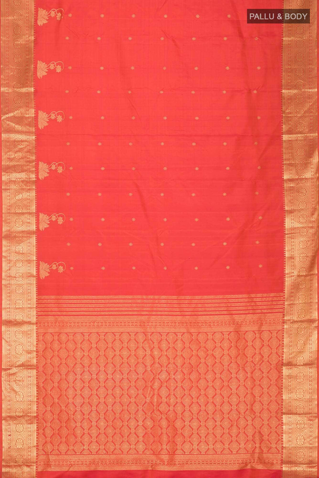 Tarangini-Orange Kanchipuram Silk Saree
