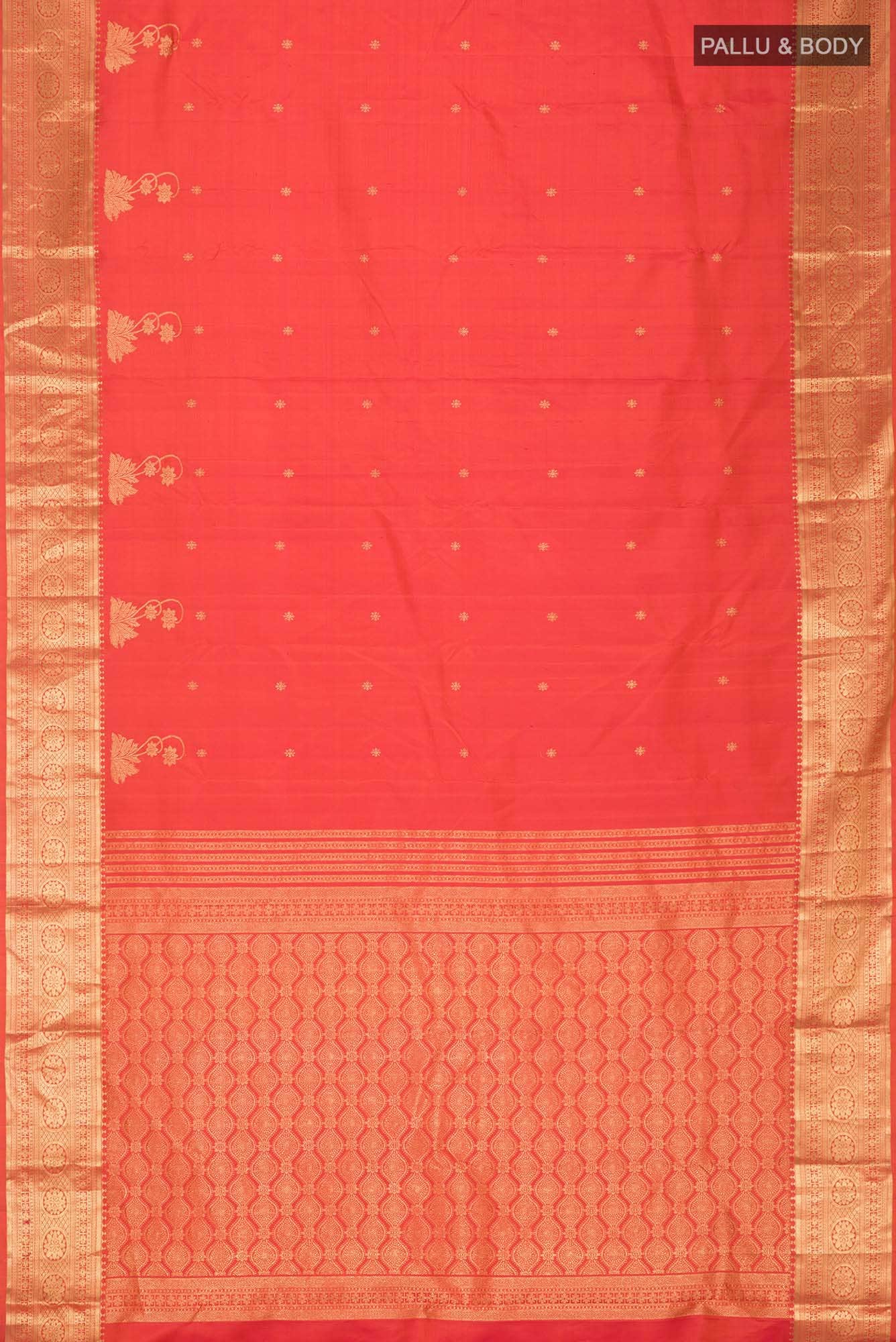 Tarangini-Orange Kanchipuram Silk Saree