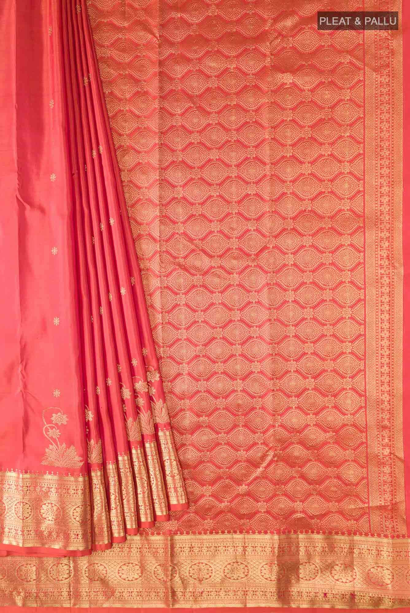 Tarangini-Orange Kanchipuram Silk Saree