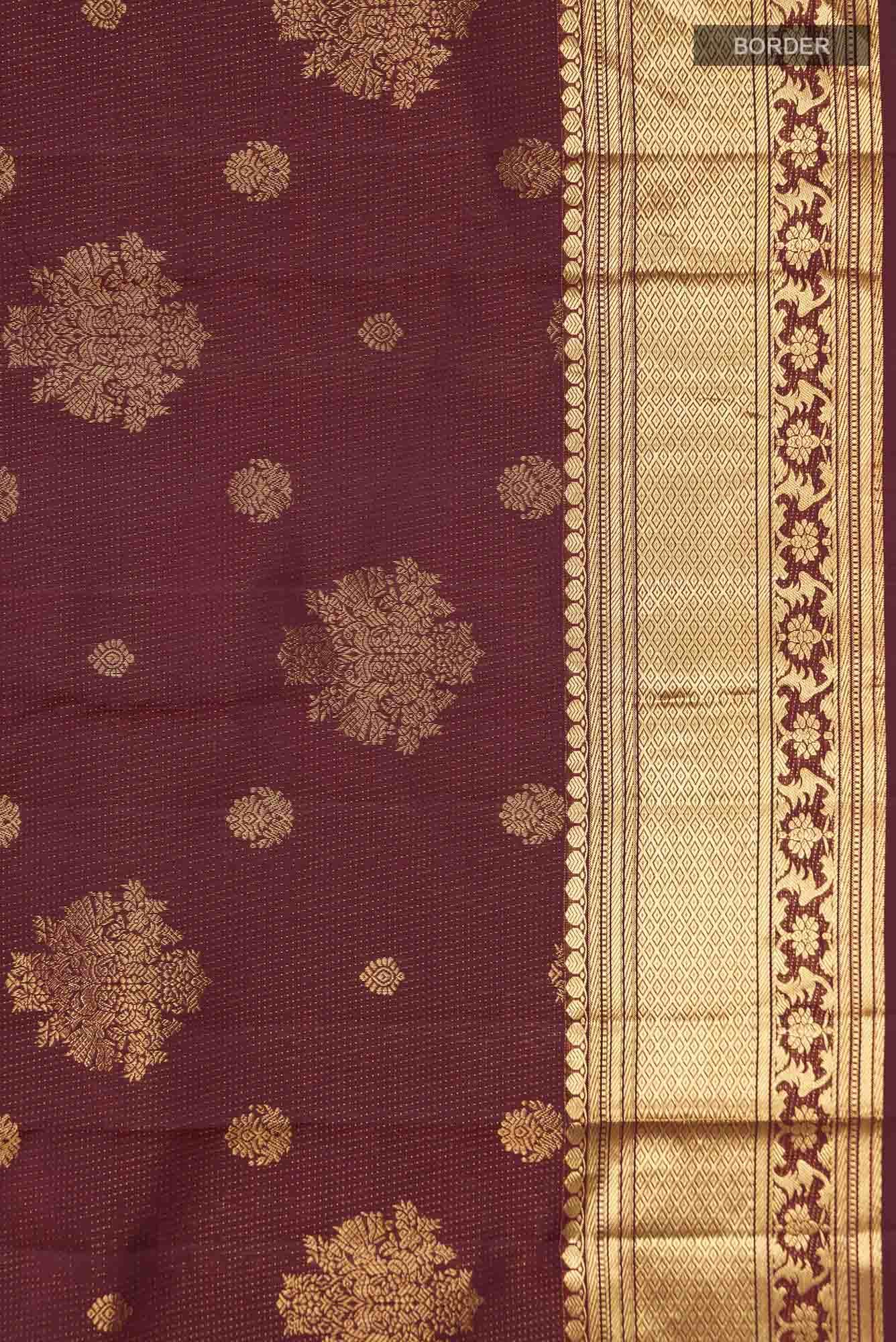 Kavini-Maroon Kanchipuram Silk Saree