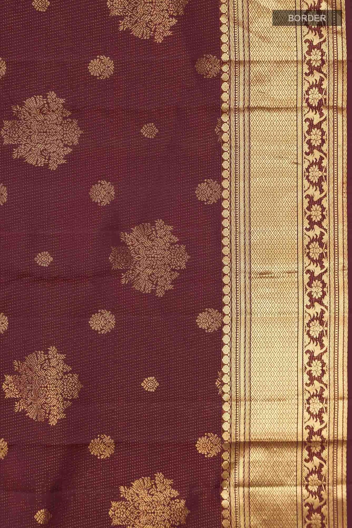 Kavini-Maroon Kanchipuram Silk Saree
