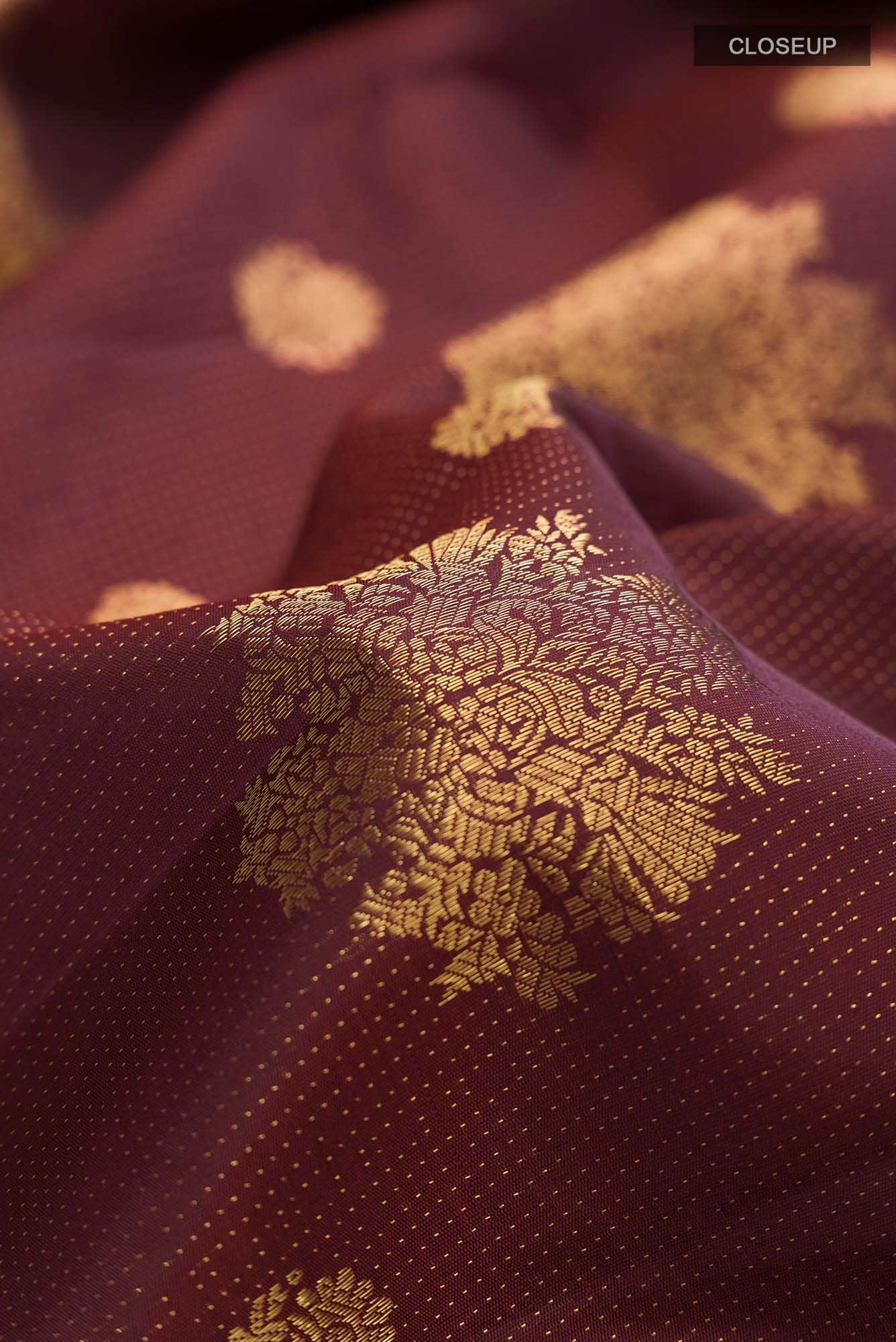 Kavini-Maroon Kanchipuram Silk Saree