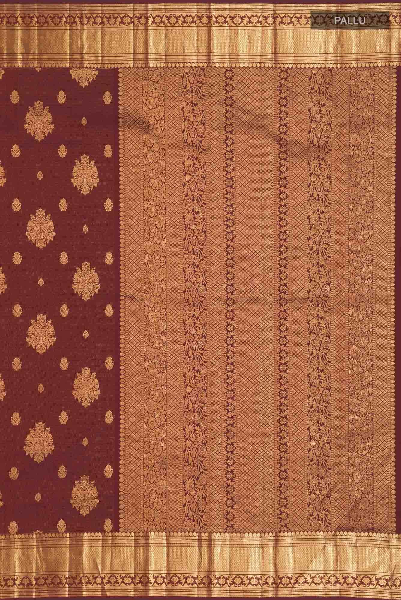 Kavini-Maroon Kanchipuram Silk Saree