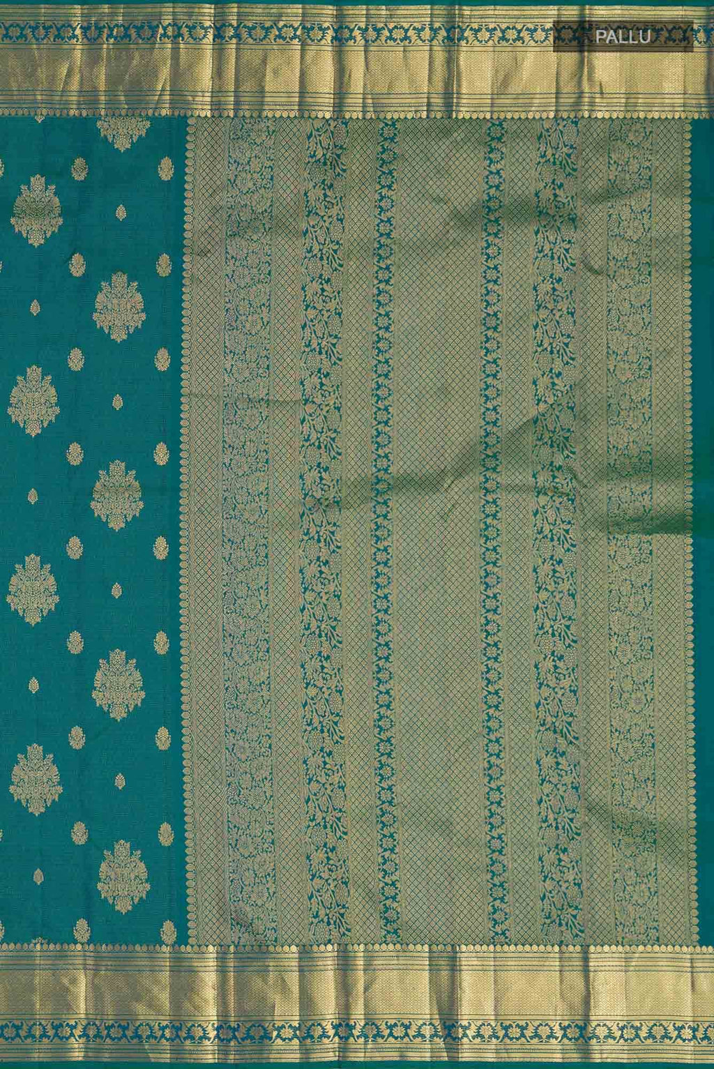 Kavini-Blue with Green Dual Tone Kanchipuram Silk Saree
