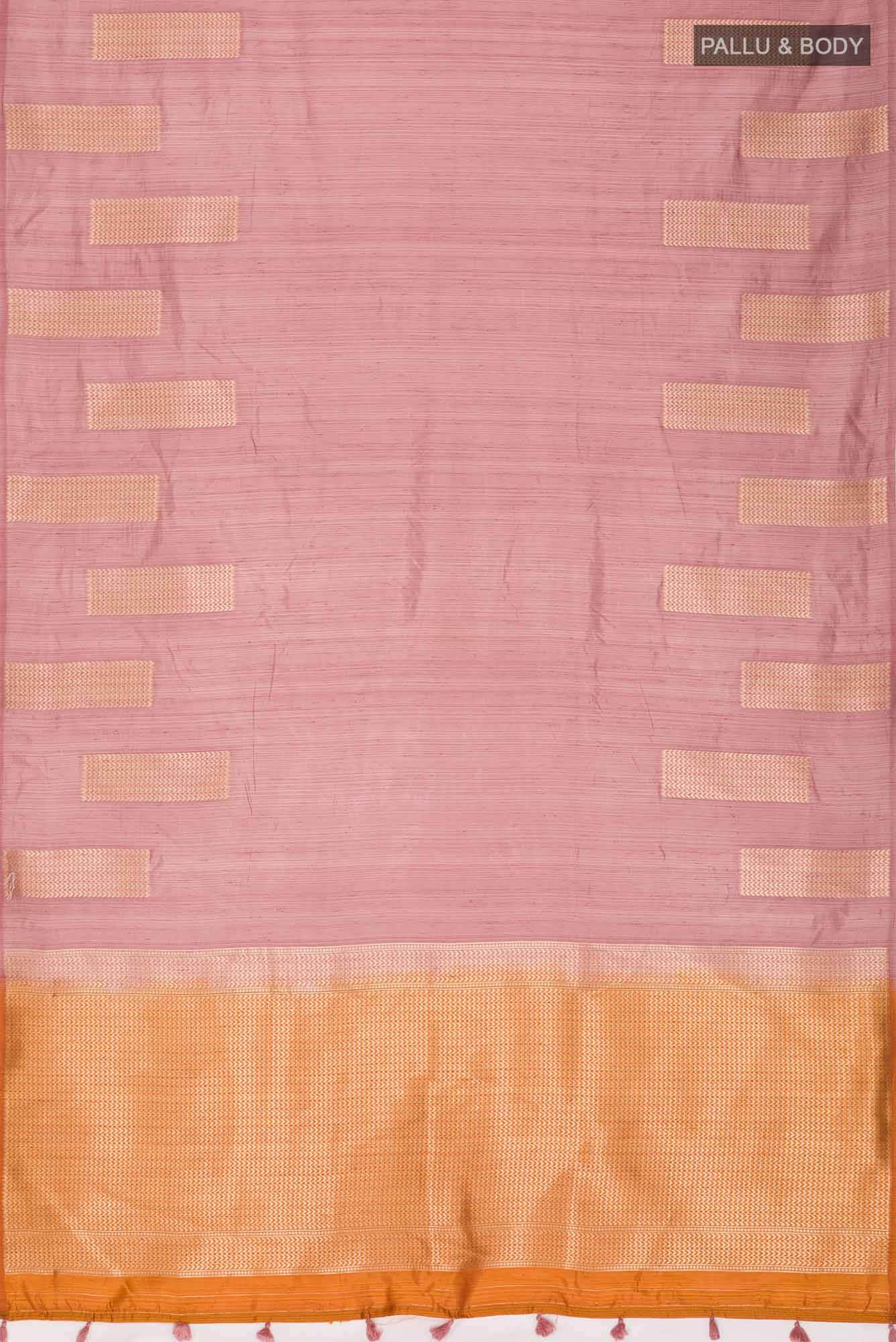 Brown Blended Tussar Silk Saree