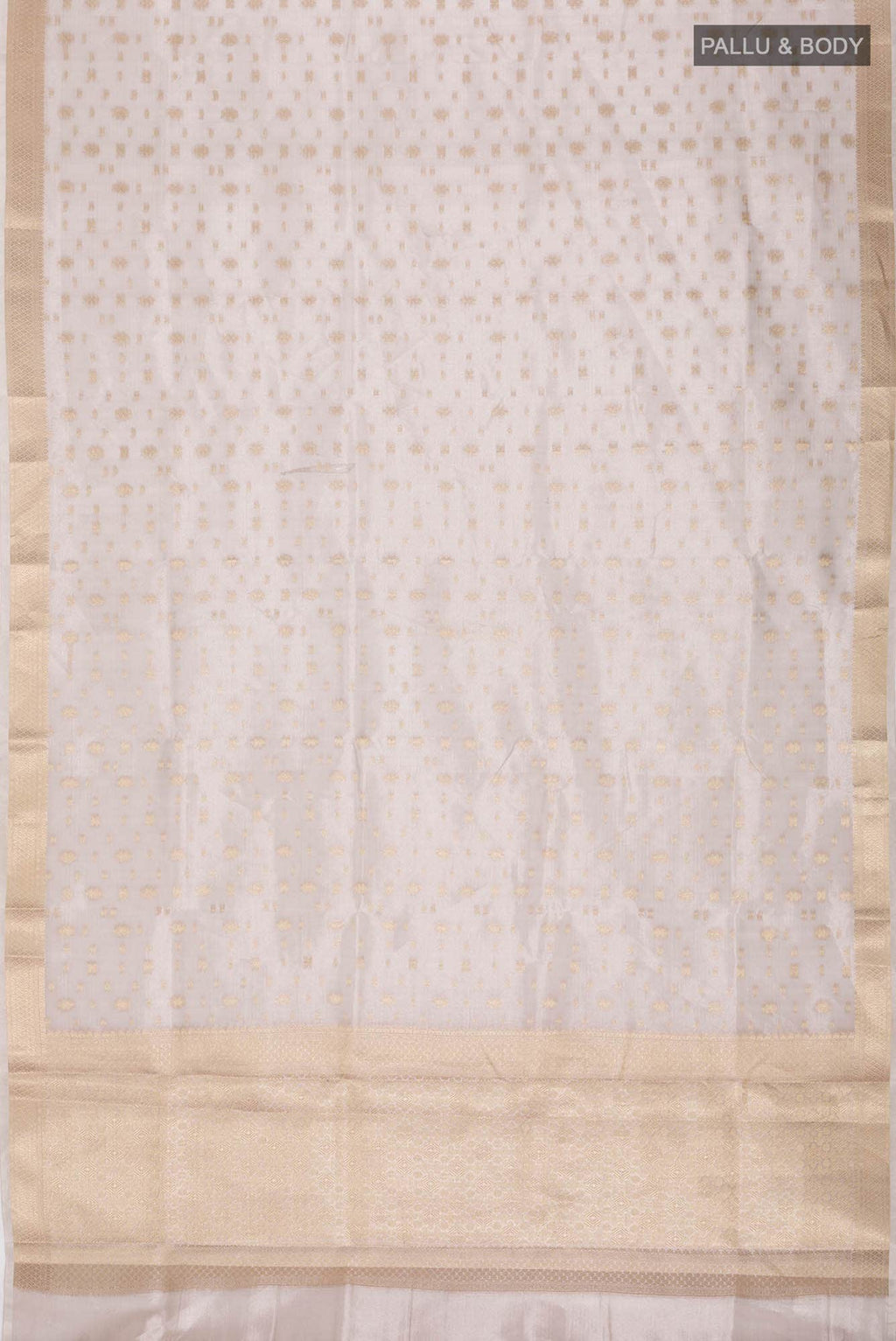 Beige Blended Tissue Silk Saree
