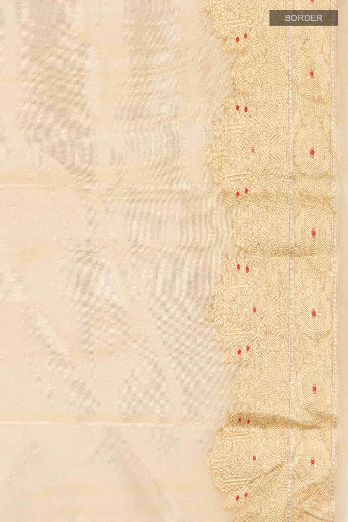 Gold Tissue Silk Saree with zari border