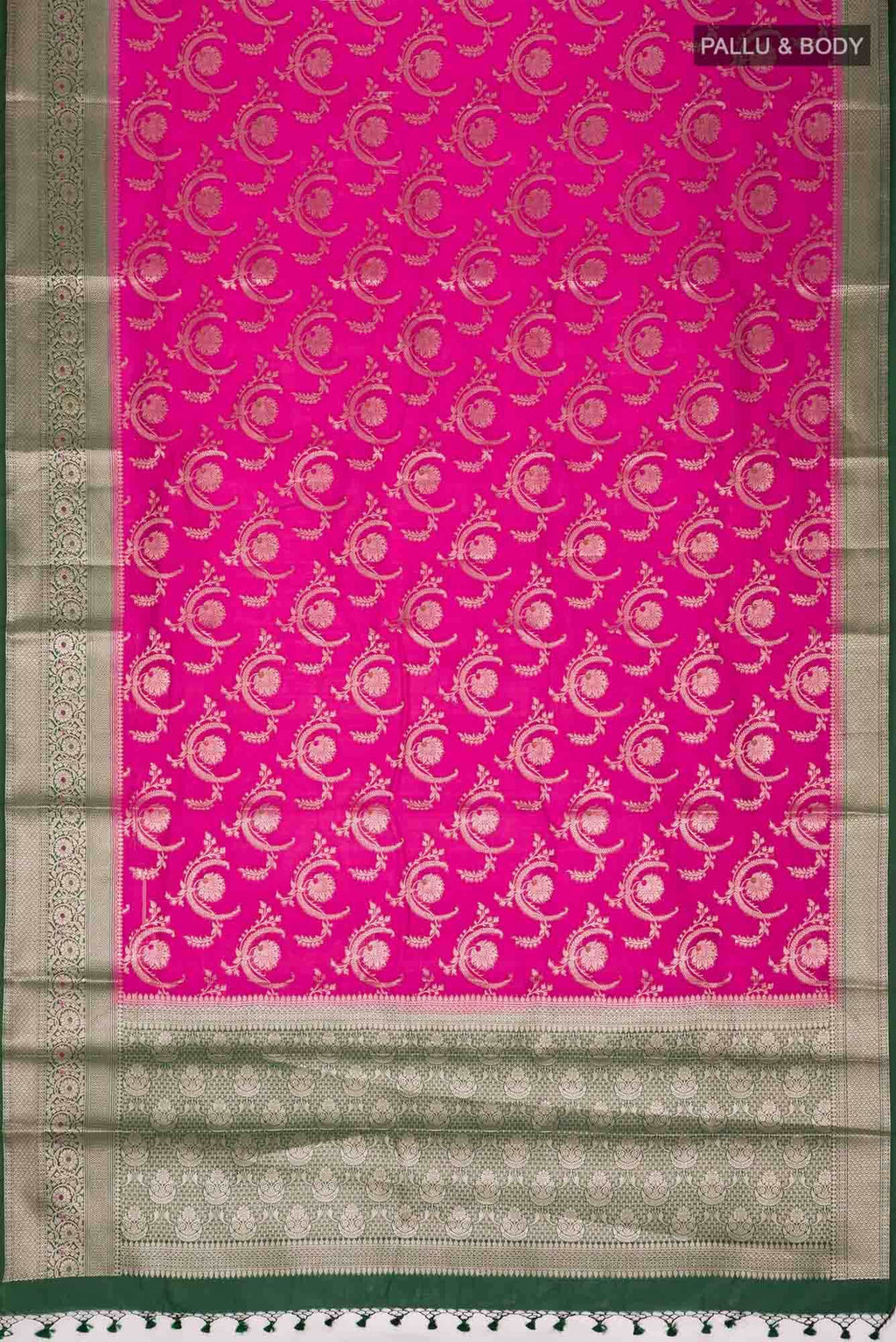 Pink Banarasi Silk Saree with Zari border