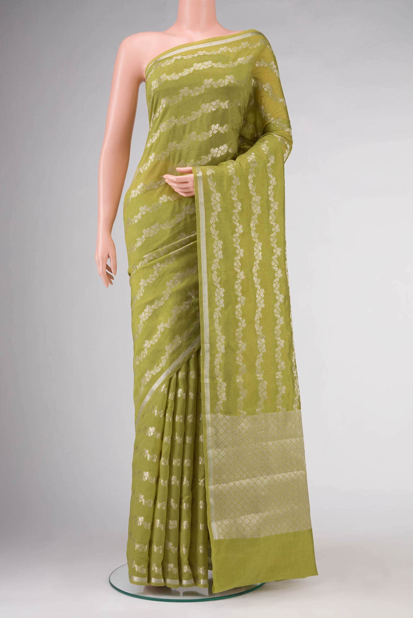 Green Banarasi Silk Saree