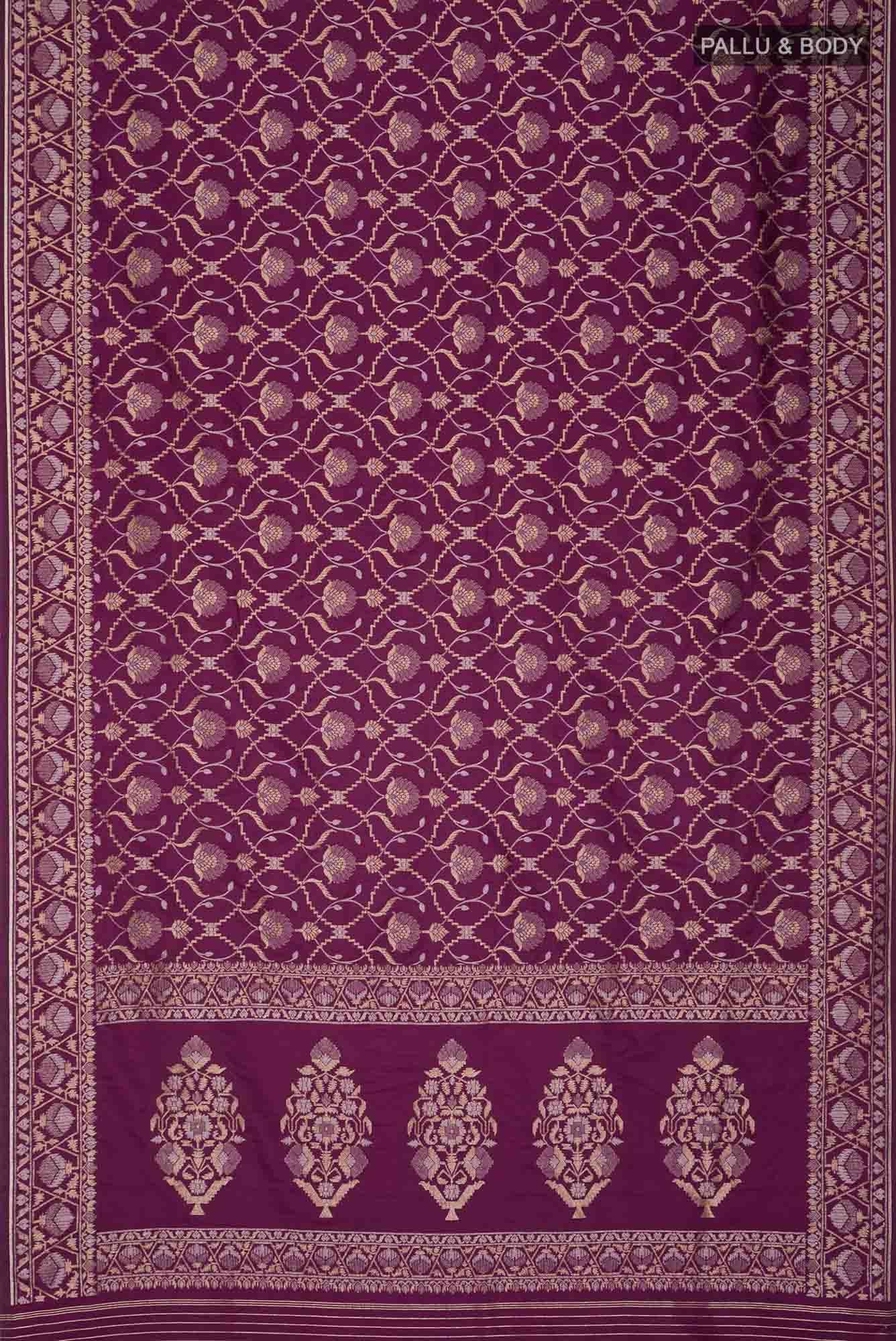 Purple Banarasi Silk Saree