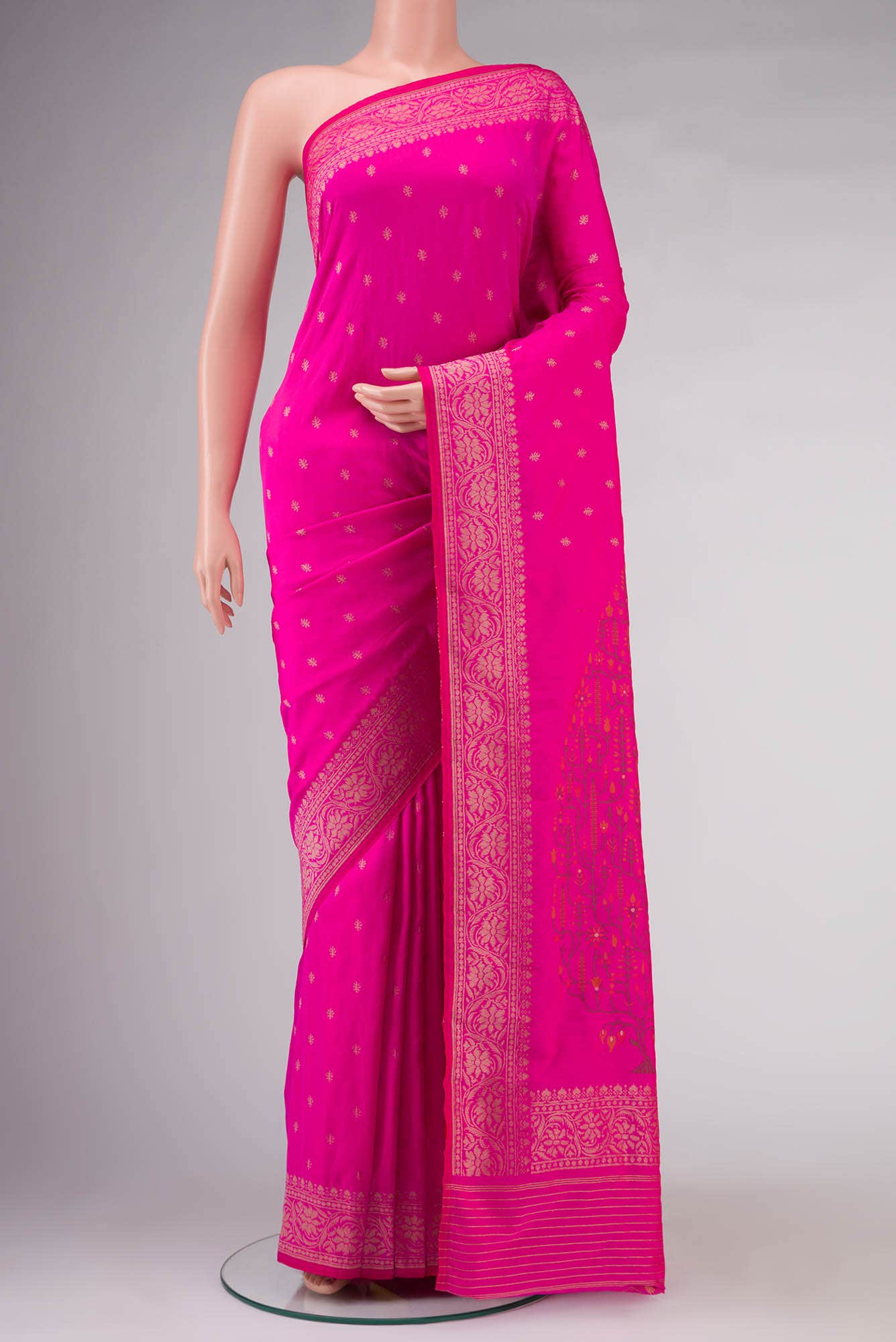 Pink Banarasi Silk Saree