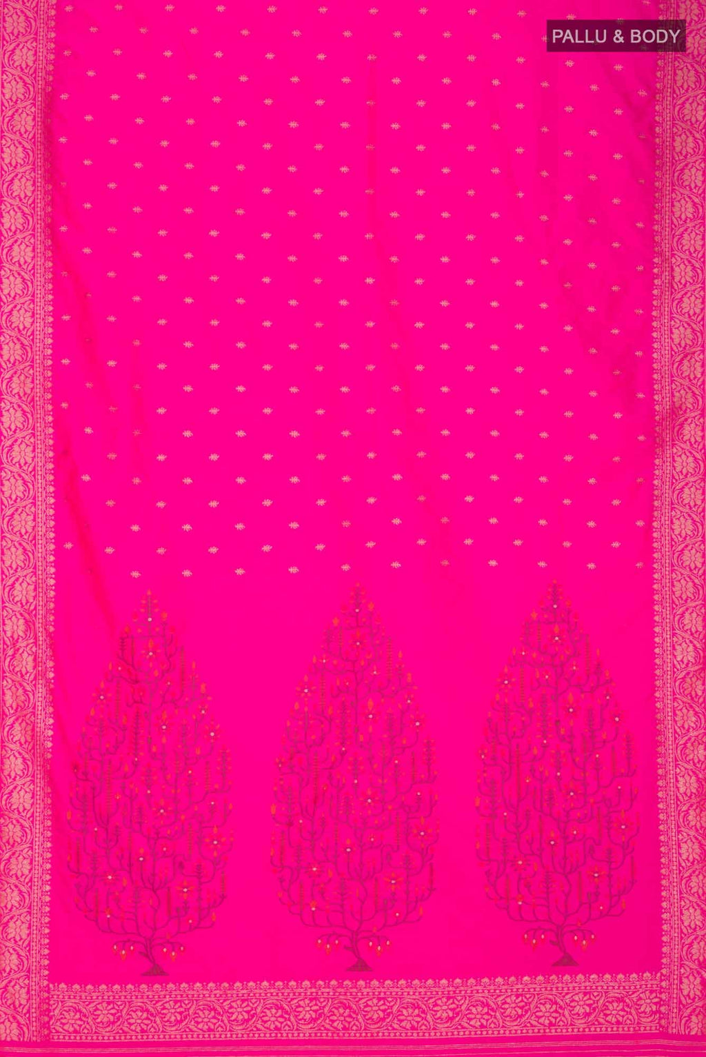 Pink Banarasi Silk Saree