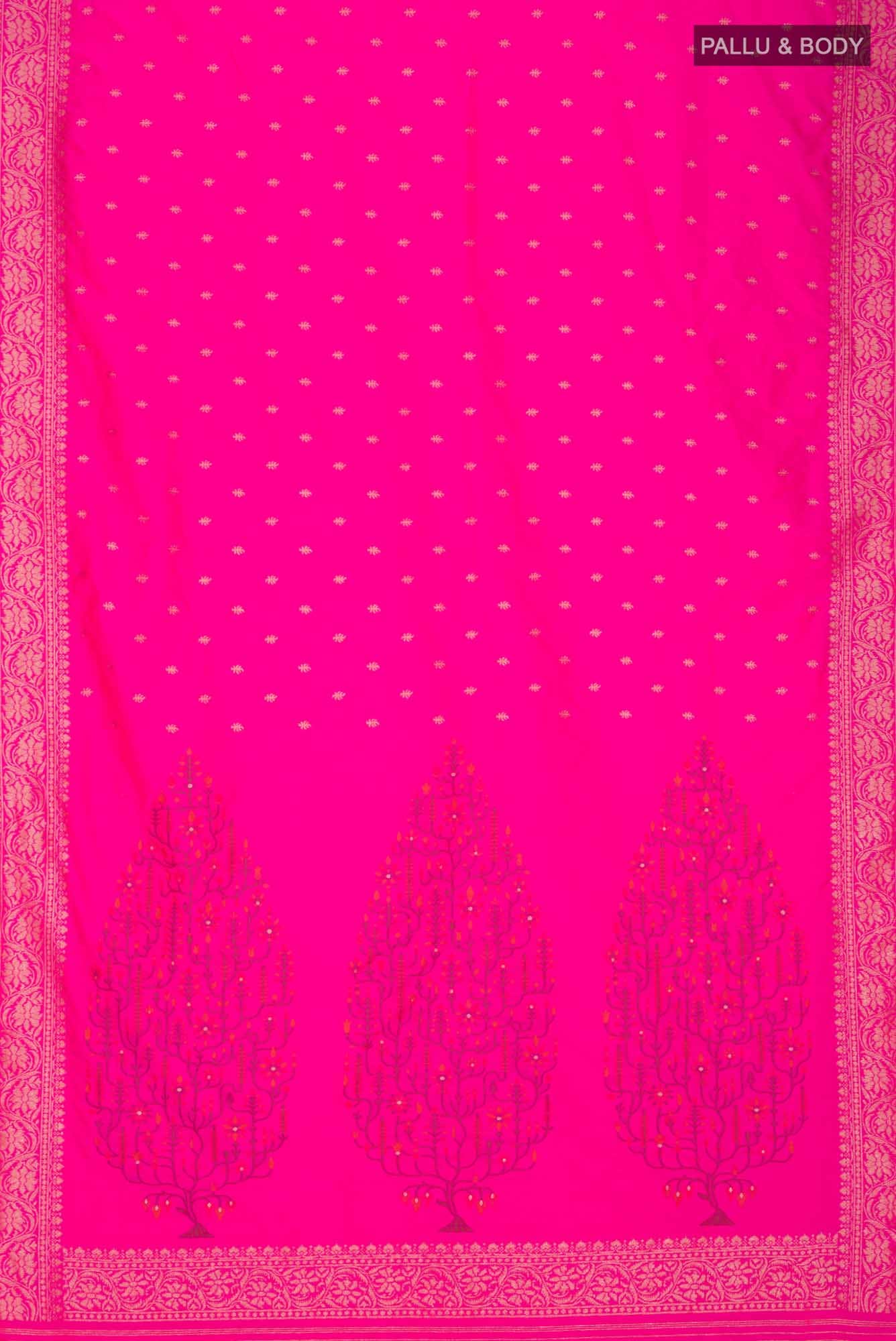 Pink Banarasi Silk Saree