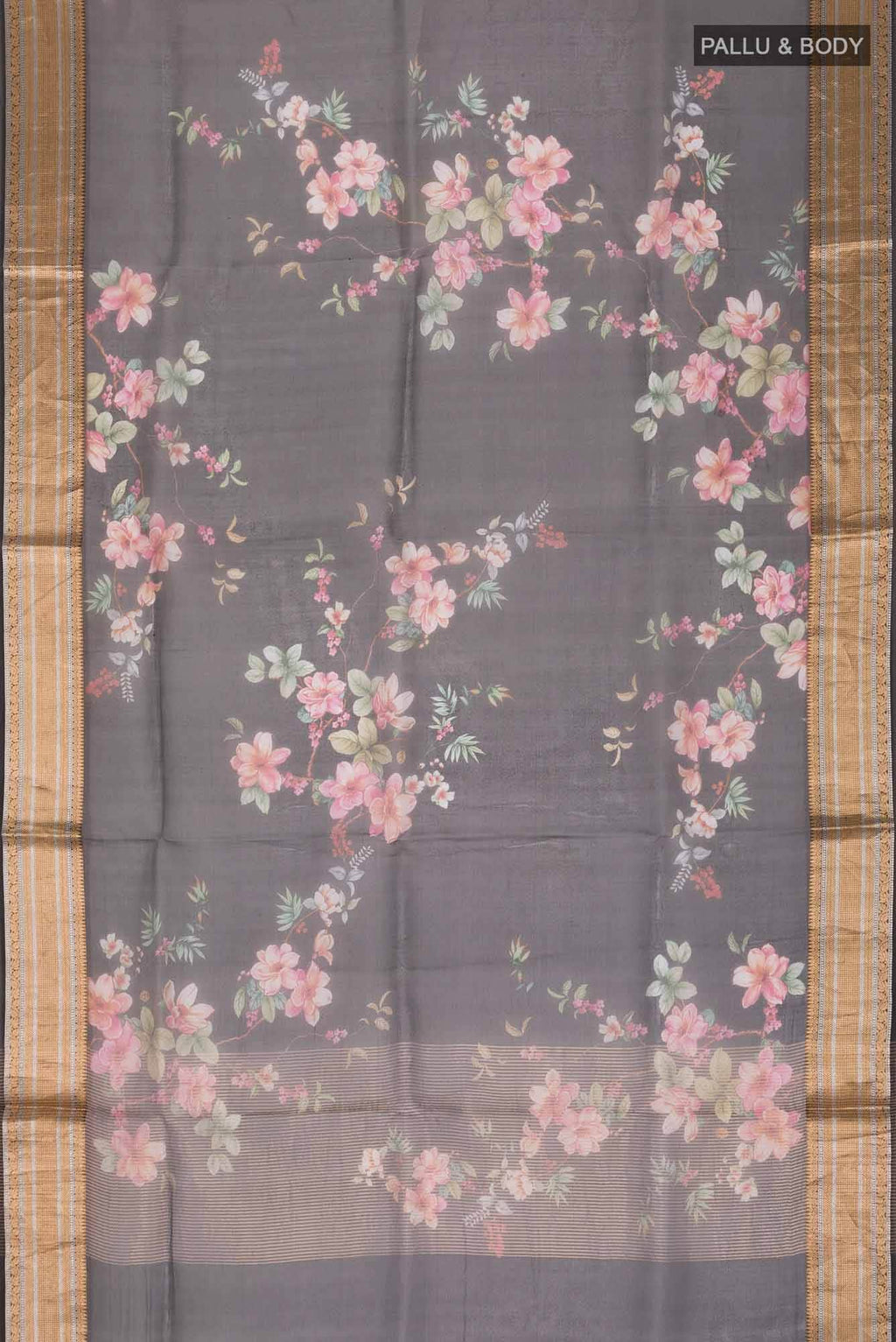 Black Organza Silk Saree