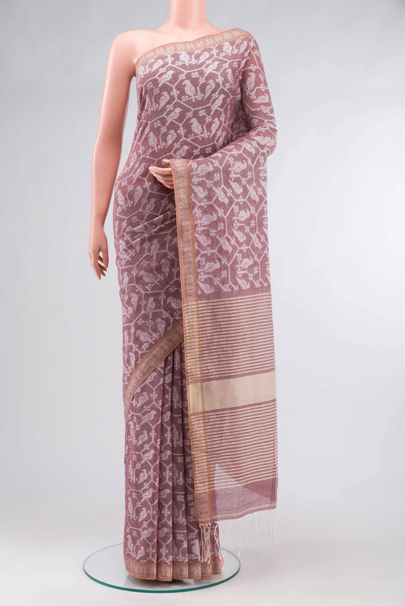Mrinmayi-Brown Bengal Cotton saree