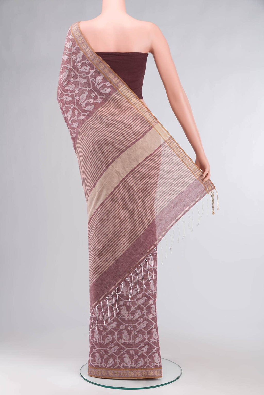 Mrinmayi-Brown Bengal Cotton saree