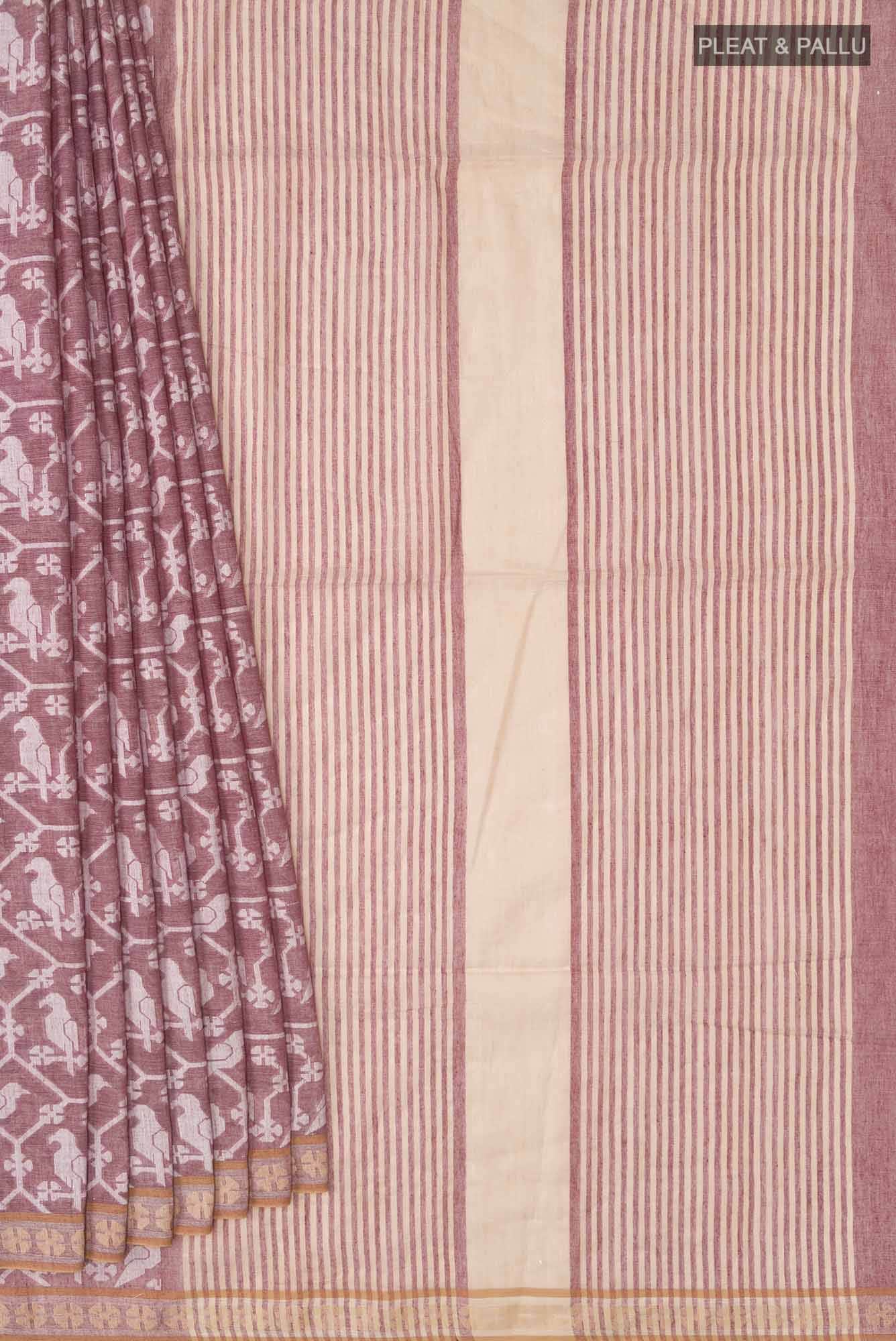 Mrinmayi-Brown Bengal Cotton saree
