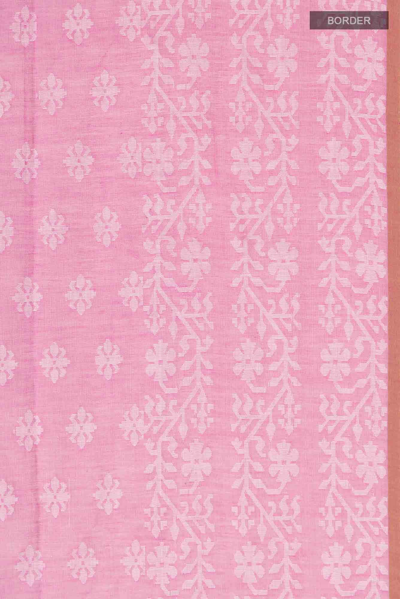 Mrinal-Pink Bengal Cotton saree