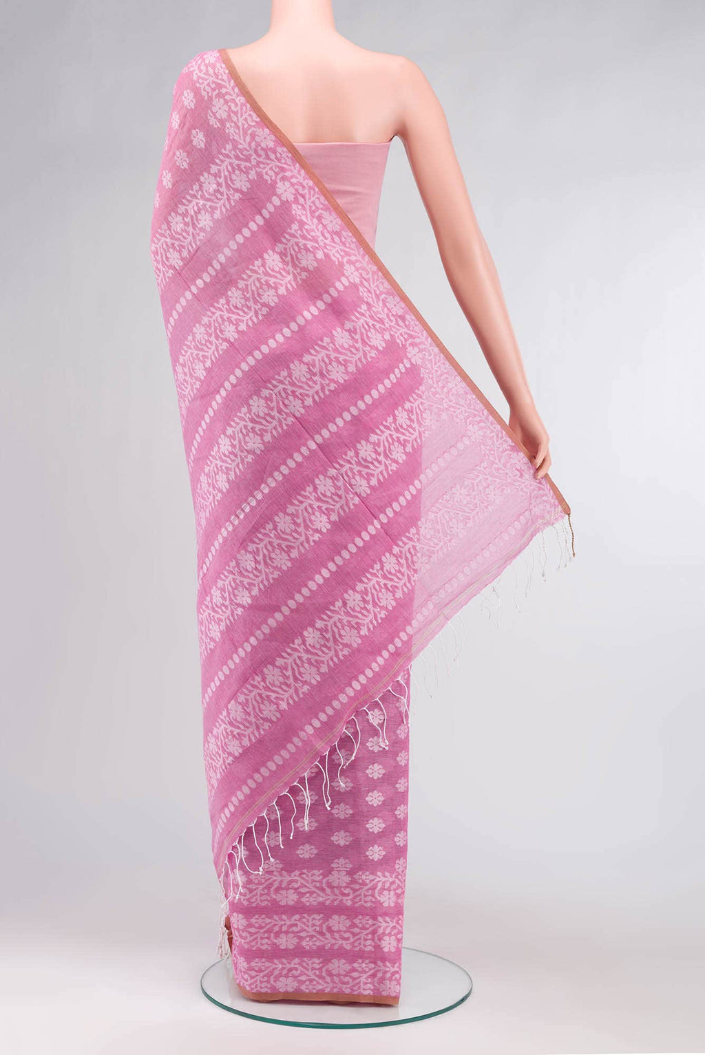 Mrinal-Pink Bengal Cotton saree