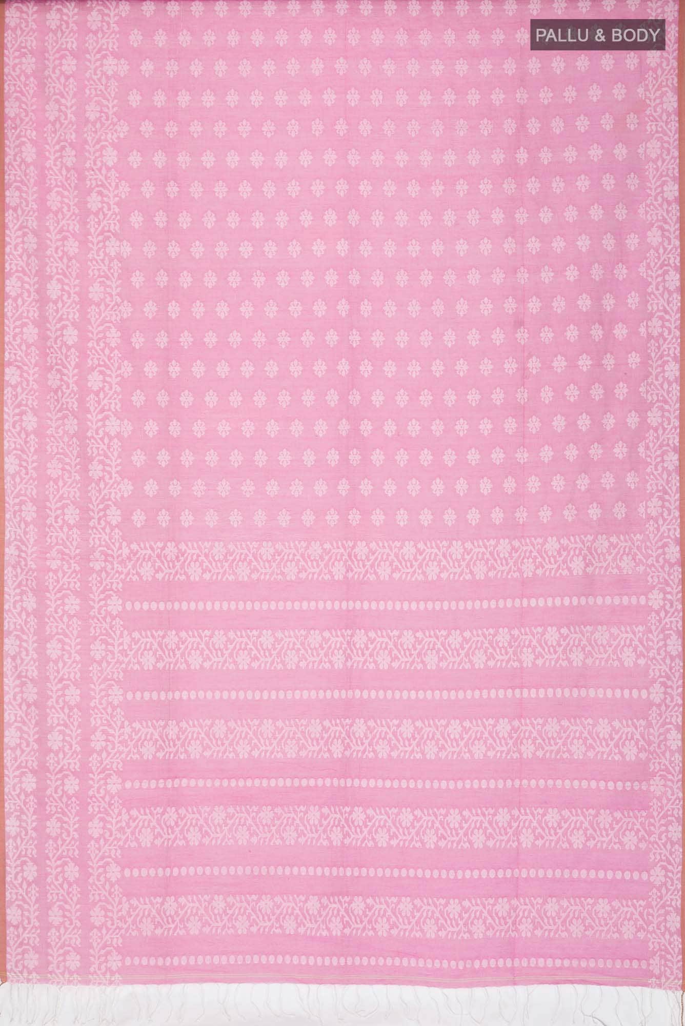 Mrinal-Pink Bengal Cotton saree