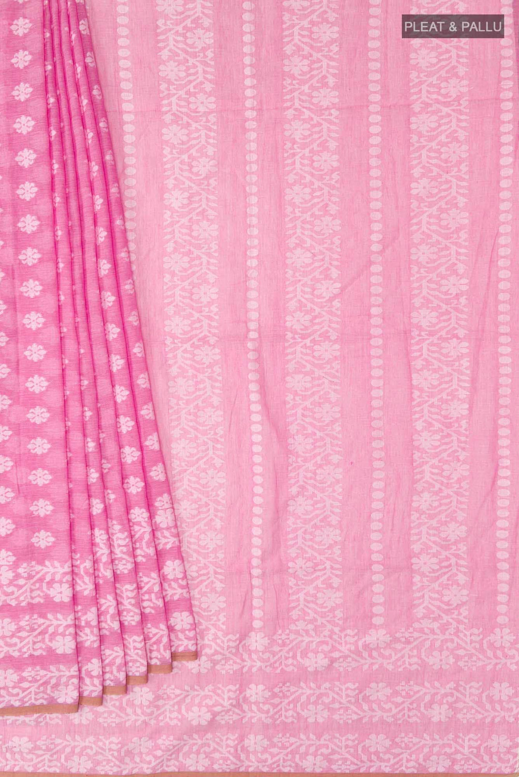 Mrinal-Pink Bengal Cotton saree