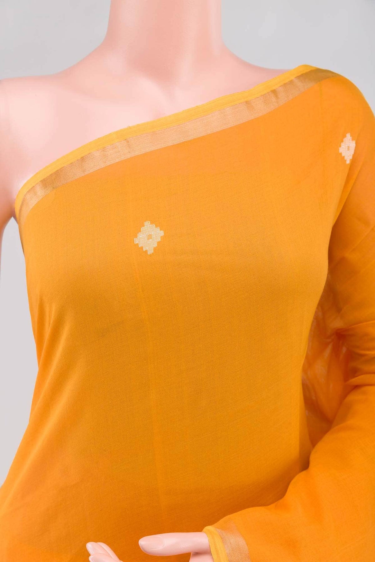 Suchitra-Mustard Yellow Bengal Cotton saree