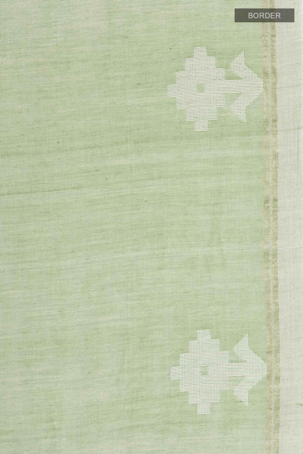 Anuradha-Pista Green Bengal Cotton saree