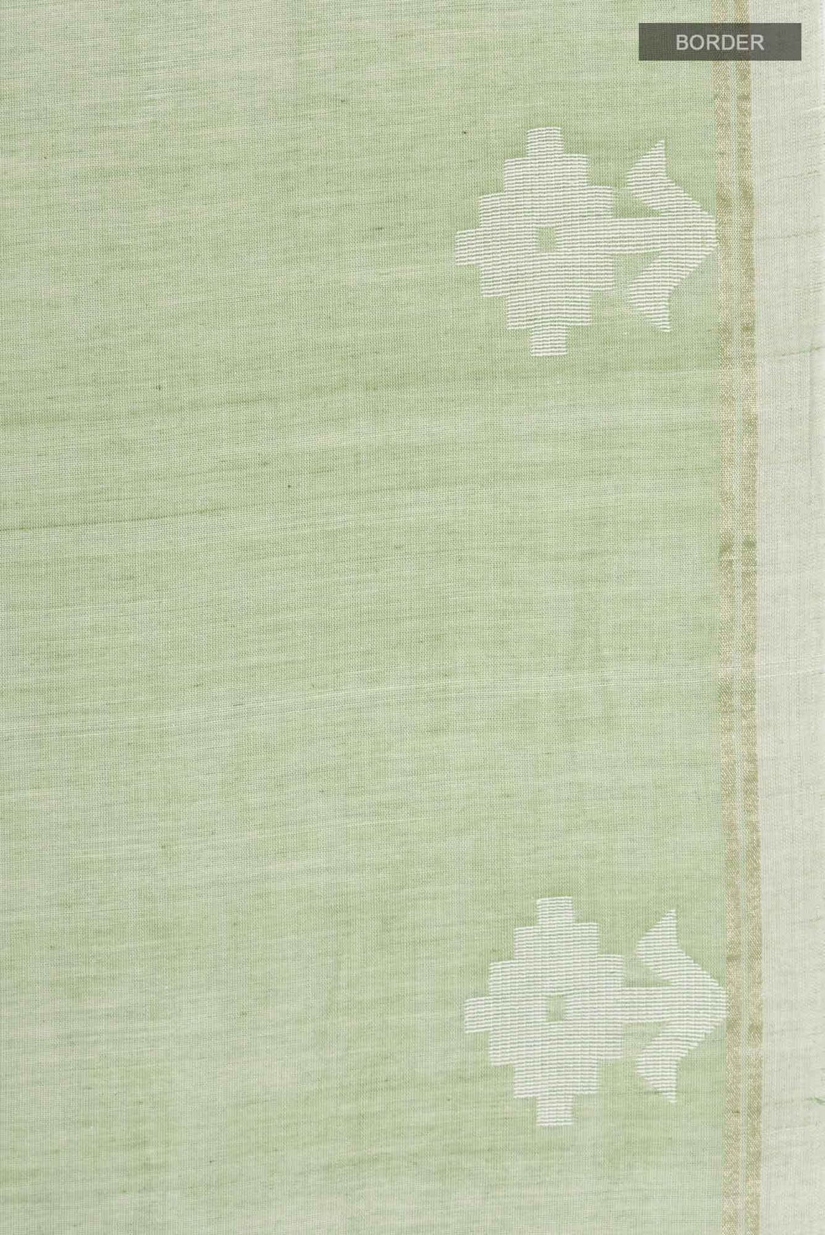 Anuradha-Pista Green Bengal Cotton saree