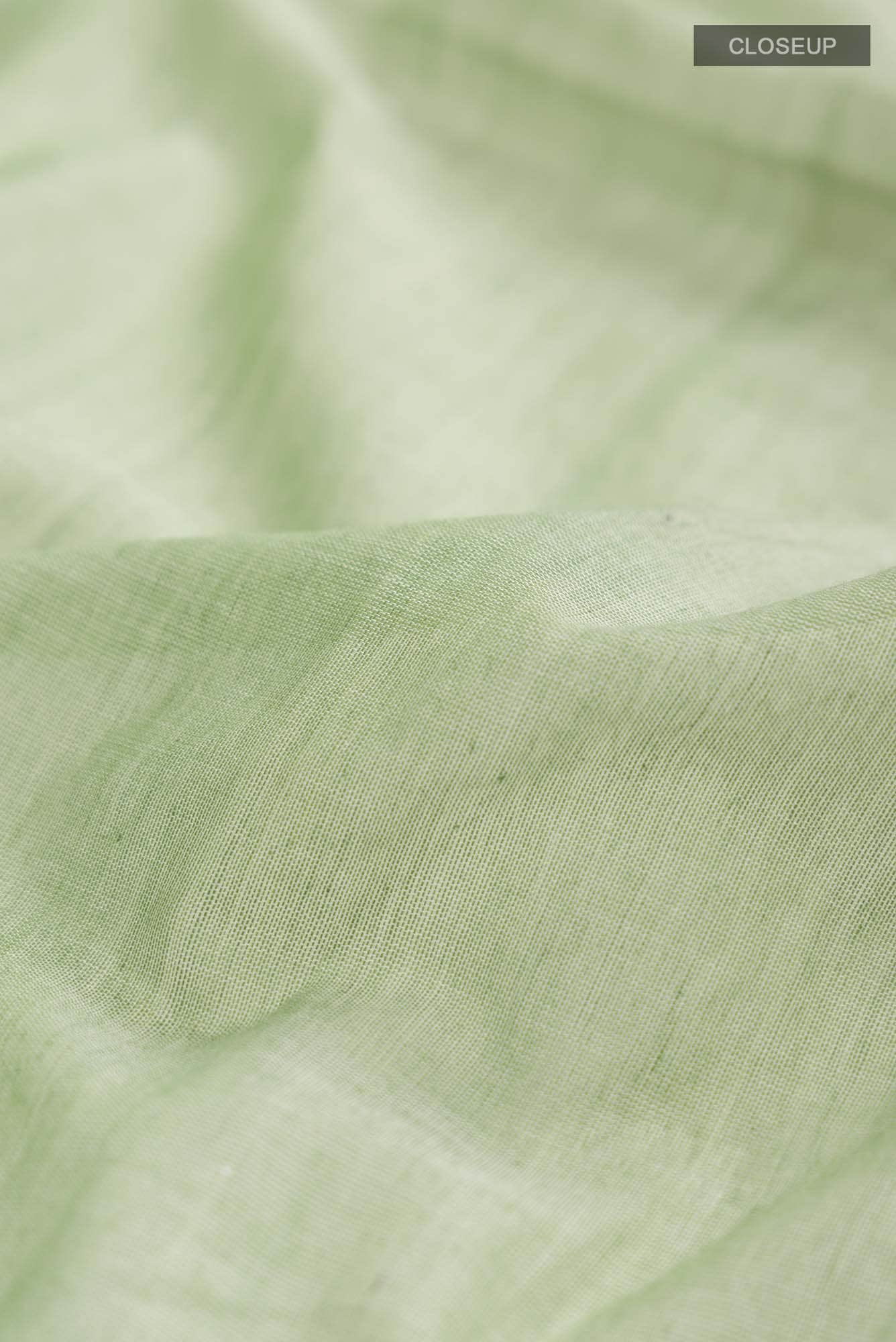 Anuradha-Pista Green Bengal Cotton saree