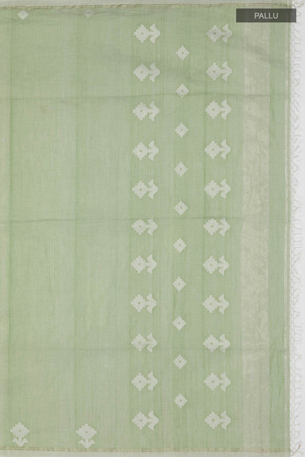 Anuradha-Pista Green Bengal Cotton saree