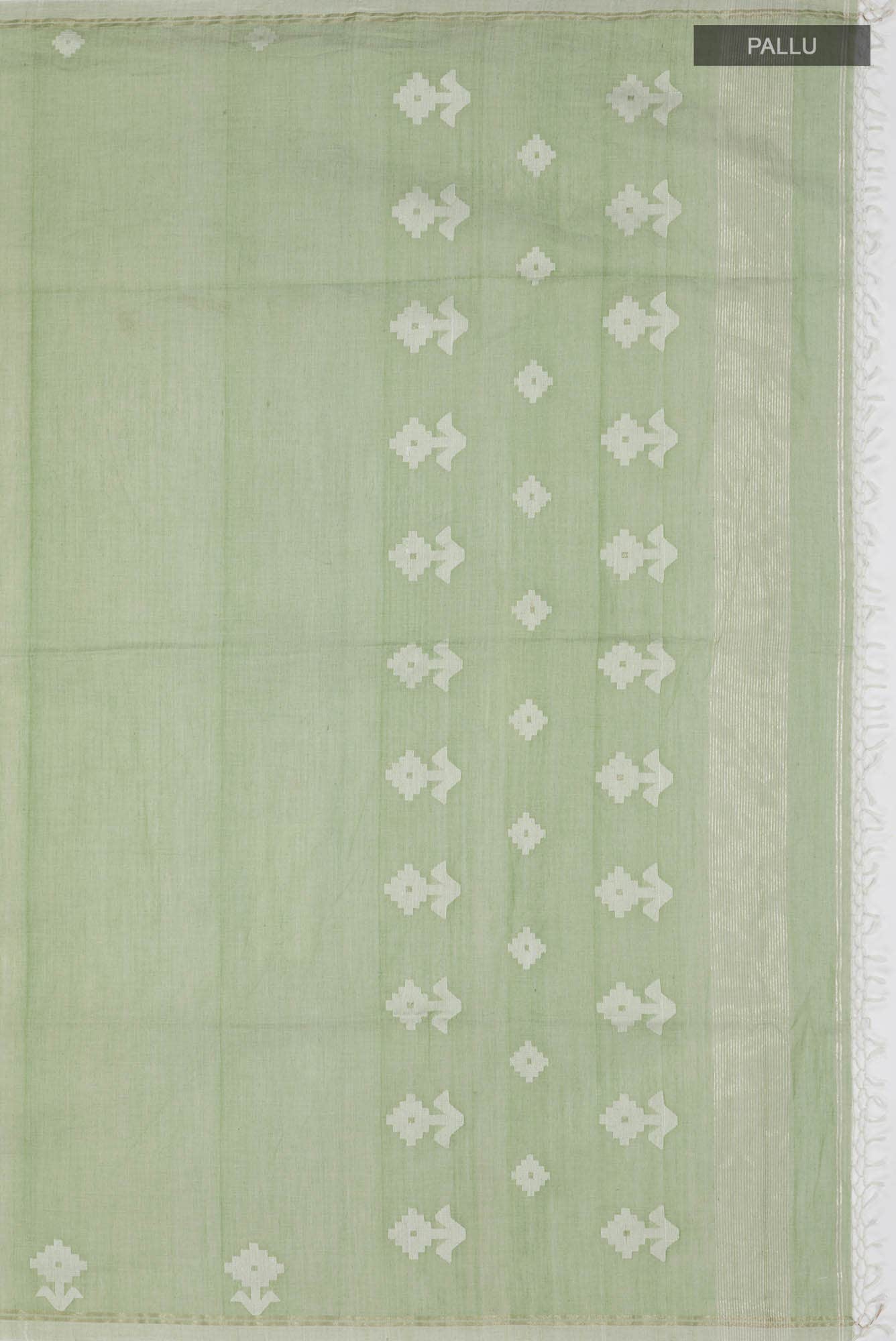 Anuradha-Pista Green Bengal Cotton saree