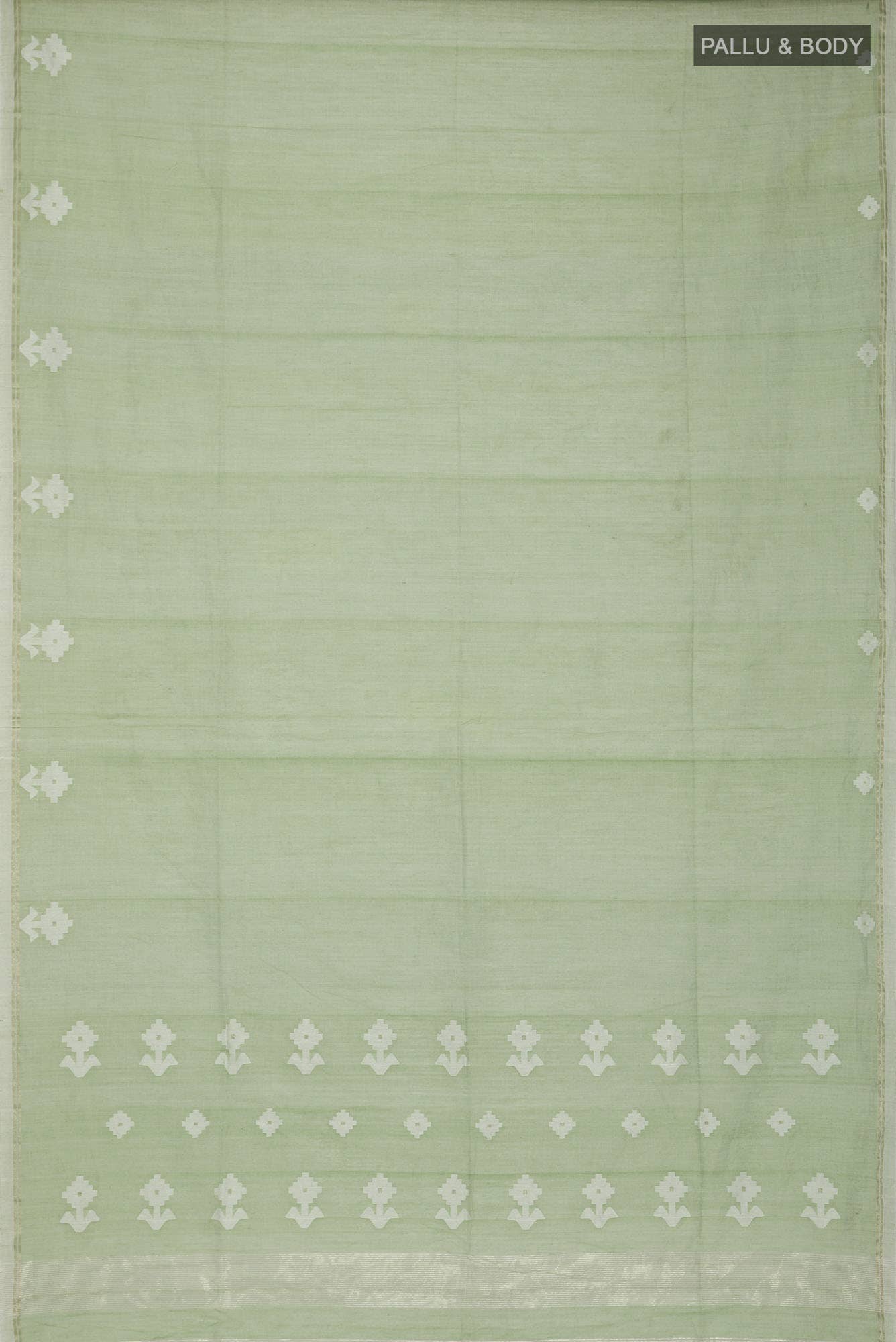 Anuradha-Pista Green Bengal Cotton saree