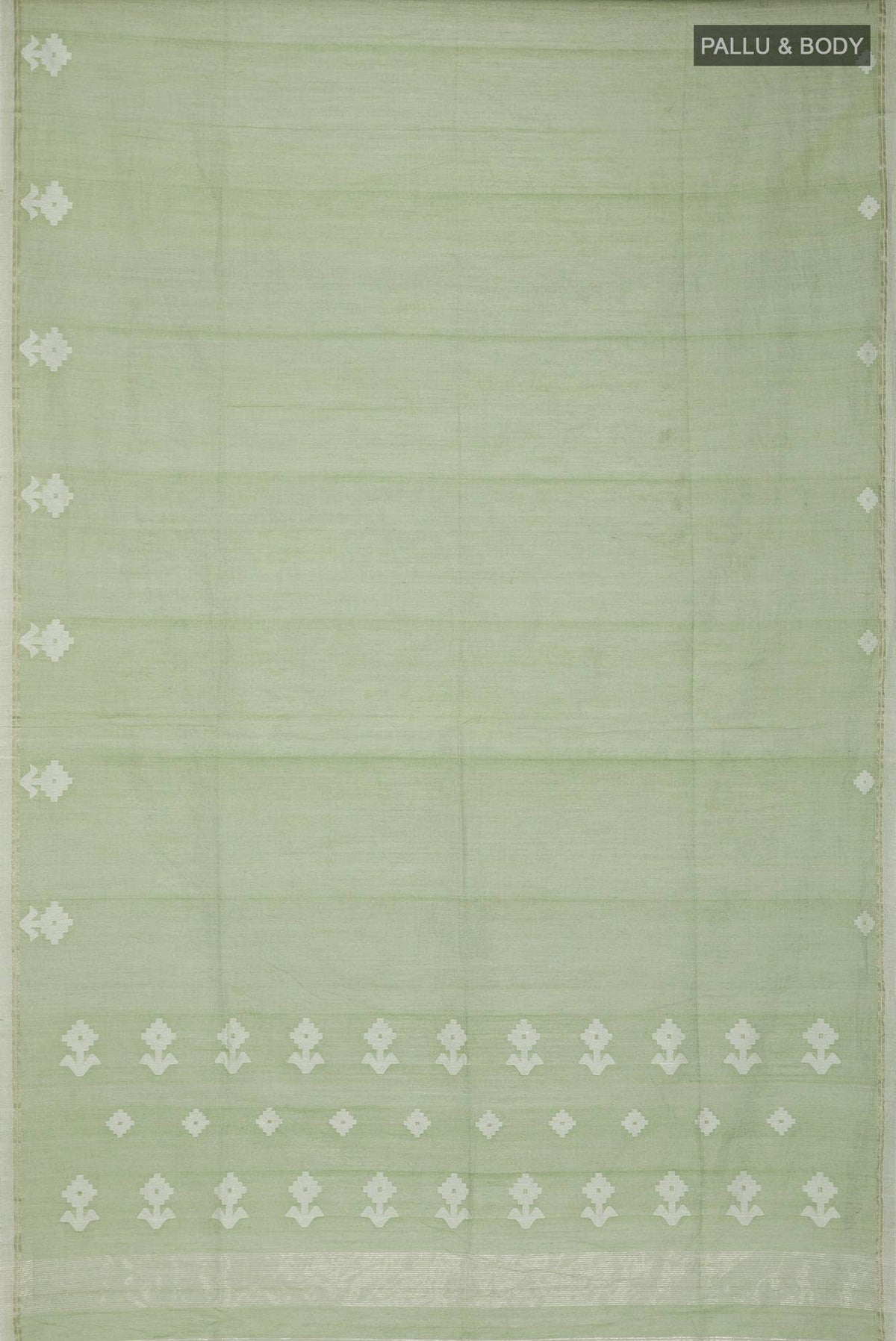 Anuradha-Pista Green Bengal Cotton saree