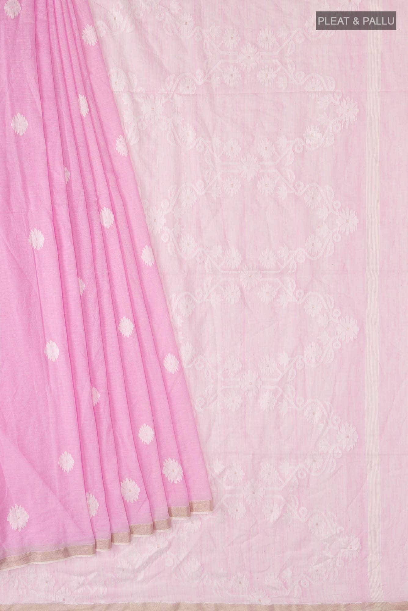 Aaheli-Baby Pink Bengal Cotton saree