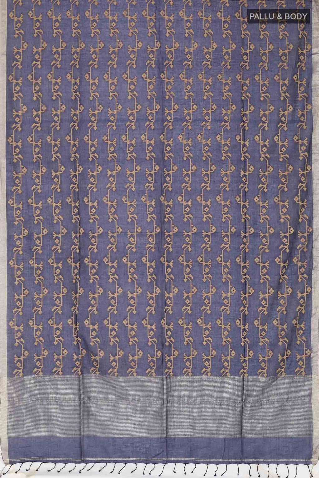 Kadambini-Navy Blue Bengal Cotton saree